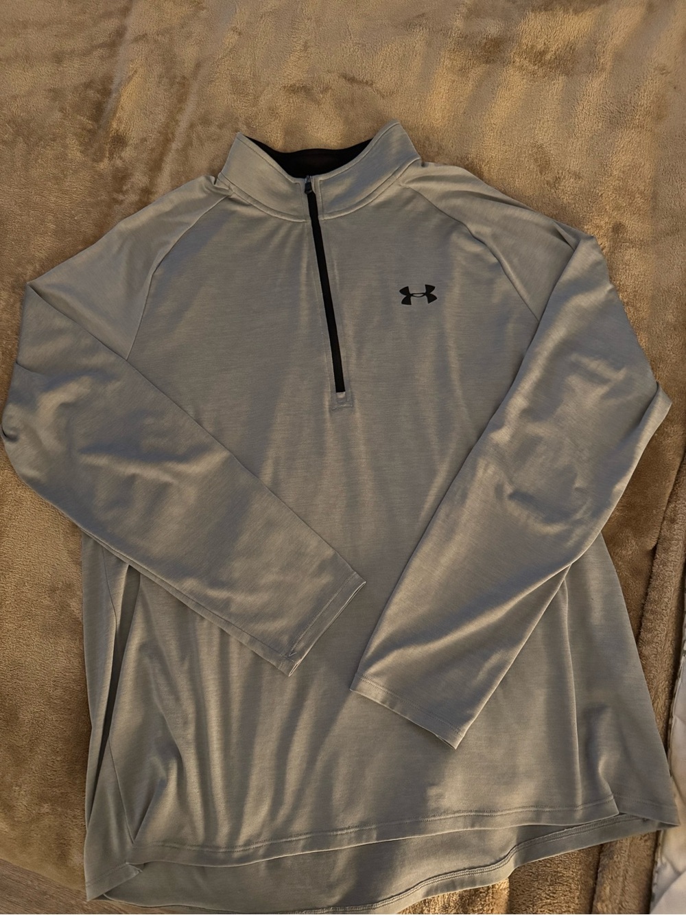 Under Armour Light Gray Quarter-Zip Performance Pullover